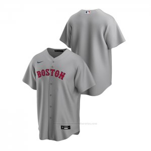 Camiseta Beisbol Hombre Boston Red Sox Replica Road Gris