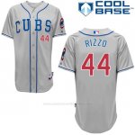 Camiseta Beisbol Hombre Chicago Cubs 44 Anthony Rizzo Autentico Coleccion Gris Cool Base