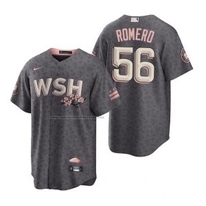 Camiseta Beisbol Hombre Washington Nationals Seth Romero 2022 City Connect Replica Gris