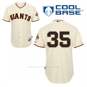 Camiseta Beisbol Hombre San Francisco Giants Brandon Crawford 35 Crema 1ª Cool Base