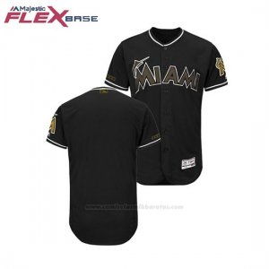 Camiseta Beisbol Hombre Miami Marlins 2018 Dia de los Caidos Flex Base Negro