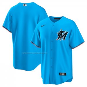 Camiseta Beisbol Hombre Miami Marlins Alterno Replica Azul