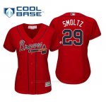 Camiseta Beisbol Mujer Atlanta Braves John Smoltz Cool Base Majestic Alternato 2019 Rojo