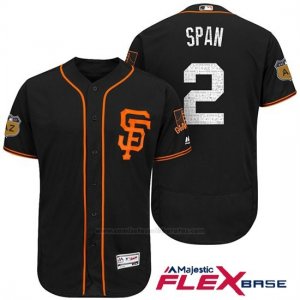 Camiseta Beisbol Hombre San Francisco Giants Denard Span San Francisco Negro 2017 Entrenamiento de Primavera Flex Base Jugador