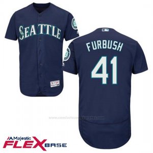Camiseta Beisbol Hombre Seattle Mariners Charlie Furbush Azul Autentico Coleccion Flex Base