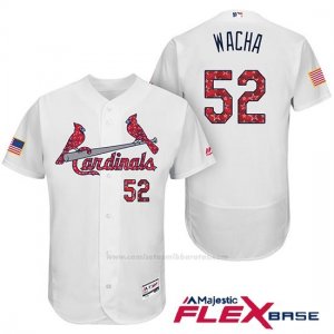 Camiseta Beisbol Hombre St. Louis Cardinals 2017 Estrellas y Rayas Michael Wacha Blanco Flex Base