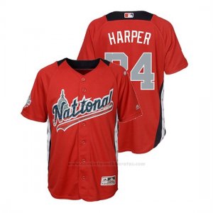 Camiseta Beisbol Nino All Star Game Bryce Harper 2018 1ª Run Derby National League Rojo