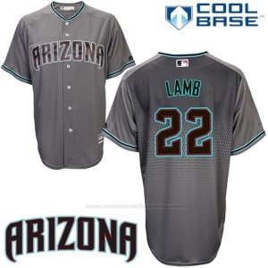 Camiseta Beisbol Hombre Arizona Diamondbacks 22 Jake Lamb Cool Base Gris
