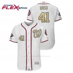 Camiseta Beisbol Hombre Washington Nationals Joe Ross 2019 Gold Program Flex Base Blanco