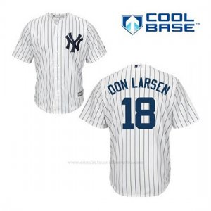 Camiseta Beisbol Hombre New York Yankees Don Larsen 18 Blanco 1ª Cool Base