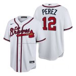 Camiseta Beisbol Hombre Atlanta Braves Eddie Perez Hispanic Heritage Blanco