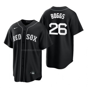 Camiseta Beisbol Hombre Boston Red Sox Wade Boggs Replica 2021 Negro