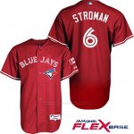 Camiseta Beisbol Hombre Toronto Blue Jays Marcus Stroman Autentico Coleccion Rojo Flex Base