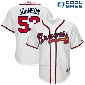 Camiseta Beisbol Hombre Atlanta Braves 53 Jim Johnson Blanco Cool Base