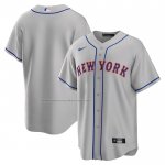 Camiseta Beisbol Hombre New York Mets Road Replica Gris