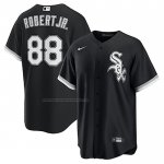 Camiseta Beisbol Hombre Chicago White Sox Luis Robert Jr. Alterno Replica Negro