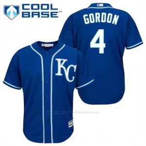 Camiseta Beisbol Hombre Kansas City Royals Alex Gordon 4 Azul Alterno Cool Base