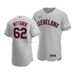 Camiseta Beisbol Hombre Cleveland Indians Nick Wittgren Autentico Road Gris