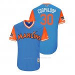 Camiseta Beisbol Hombre Miami Marlins Garrett Cooper 2018 Llws Players Weekend Coopaloop Light Toronto Blue Jays