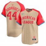 Camiseta Beisbol Hombre American League Julio Rodriguez All Star Game 2024 Limited Crema