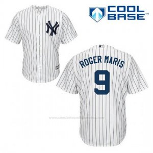 Camiseta Beisbol Hombre New York Yankees Roger Maris 9 Blanco 1ª Cool Base