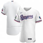 Camiseta Beisbol Hombre Texas Rangers Primera Autentico Blanco