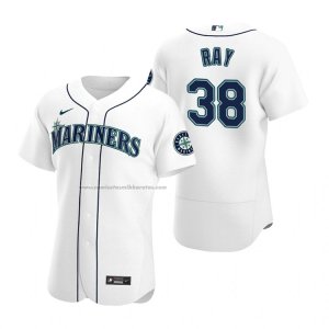 Camiseta Beisbol Hombre Seattle Mariners Robbie Ray Autentico Primera Blanco