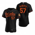 Camiseta Beisbol Hombre Baltimore Orioles Hanser Alberto Autentico 2020 Alterno Negro