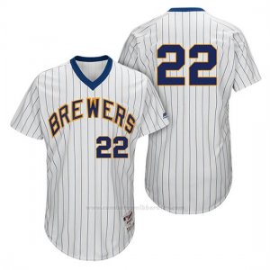 Camiseta Beisbol Hombre Milwaukee Brewers Matt Garza Blanco 1982 Turn Back The Clock