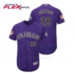 Camiseta Beisbol Hombre Colorado Rockies Nolan Arenado Flex Base Entrenamiento de Primavera 2019 Violeta