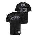 Camiseta Beisbol Hombre Cleveland Indians Brad Hand 2019 Players Weekend Autentico Negro