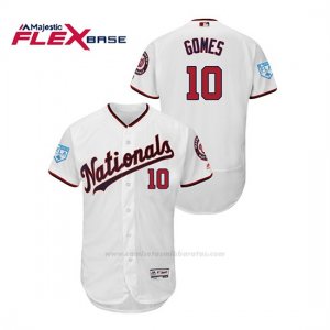 Camiseta Beisbol Hombre Washington Nationals Yan Gomes 2019 Entrenamiento de Primavera Flex Base Blanco