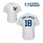 Camiseta Beisbol Hombre New York Yankees Don Larsen 18 Blanco 1ª Cool Base