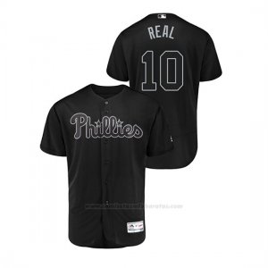 Camiseta Beisbol Hombre Philadelphia Phillies J.t. Realmuto 2019 Players Weekend Autentico Negro