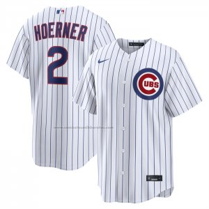 Camiseta Beisbol Hombre Chicago Cubs Nico Hoerner Primera Replica Blanco Camiseta Beisbol Hombre Chicago Cubs Nico Hoerner Primera Replica Blanco