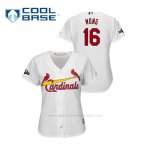 Camiseta Beisbol Mujer St. Louis Cardinals Kolten Wong 2019 Postseason Cool Base Blanco