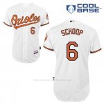 Camiseta Beisbol Hombre Baltimore Orioles 6 Jonathan Schoop Blanco 1ª Cool Base