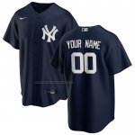 Camiseta Beisbol Hombre New York Yankees Personalizada Alterno Replica Azul