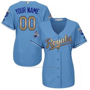 Camiseta Mujer Kansas City Royals Personalizada 2018 Azul