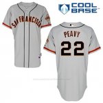 Camiseta Beisbol Hombre San Francisco Giants Jake Peavy 22 Gris Cool Base