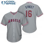 Camiseta Beisbol Hombre Los Angeles Angels 2017 Estrellas y Rayas Huston Street Gris Cool Base