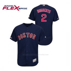 Camiseta Beisbol Hombre Boston Red Sox Xander Bogaerts 150th Aniversario Patch Autentico Flex Base Azul