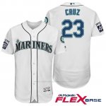 Camiseta Beisbol Hombre Seattle Mariners 23 Nelson Cruz Blanco 2017 Flex Base