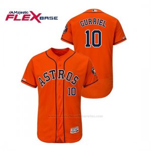 Camiseta Beisbol Hombre Houston Astros Yuli Gurriel 150th Aniversario Patch Flex Base Naranja