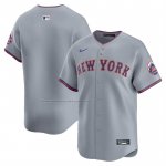 Camiseta Beisbol Hombre New York Mets Segunda Limited Gris1 Camiseta Beisbol Hombre New York Mets Segunda Limited Gris1