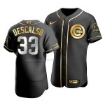 Camiseta Beisbol Hombre Chicago Cubs Daniel Descalso Golden Edition Autentico Negro