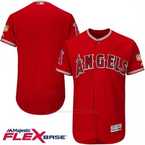 Camiseta Beisbol Hombre Los Angeles Angels Blank Rojo Flex Base Autentico Coleccion Entrenamiento de Primavera