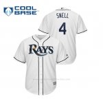 Camiseta Beisbol Hombre Tampa Bay Rays Blake Snell Cool Base Majestic Home Blanco
