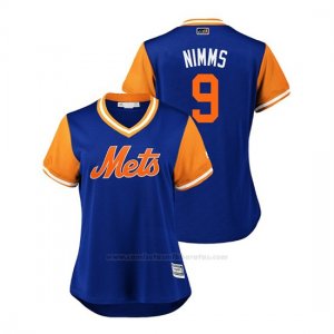 Camiseta Beisbol Mujer New York Mets Brandon Nimmo 2018 Llws Players Weekend Nimms Royal