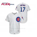 Camiseta Beisbol Hombre Chicago Cubs Kris Bryant 150th Aniversario Patch Autentico Flex Base Blanco Azul